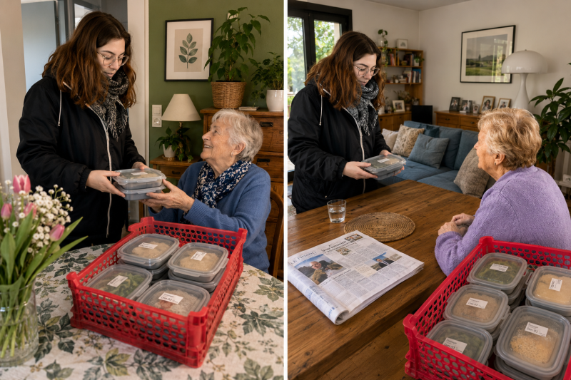 Service à la personne pour la livraison de repas pour personnes âgées sur Goderville 76